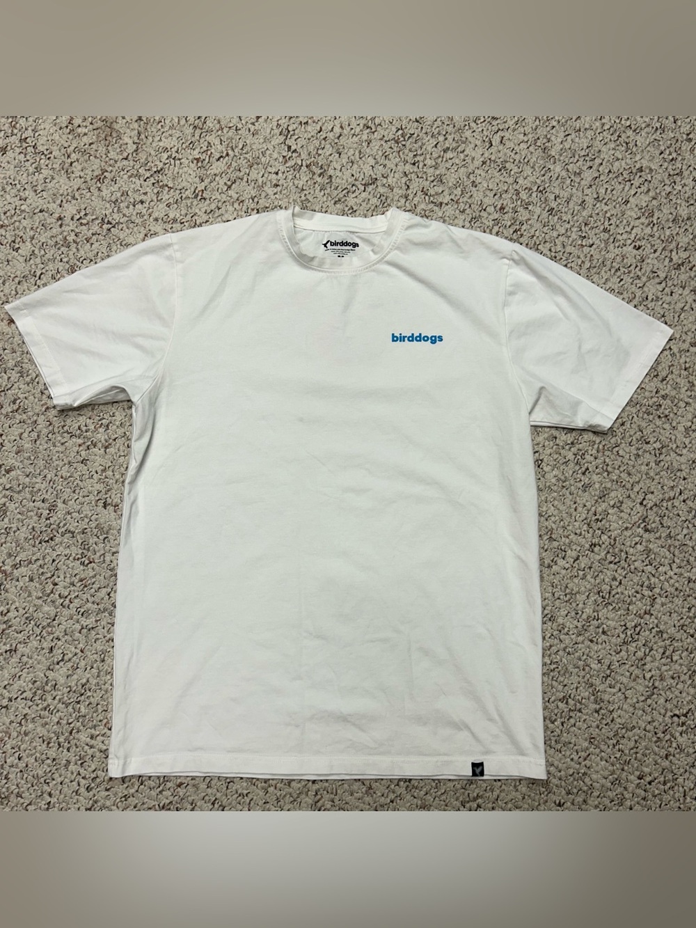 Birddogs Shirt Men's M Graphic Back Logo White Short Sleeve Crew Neck T-Shirt